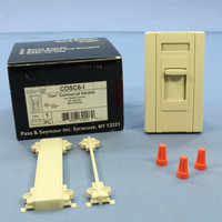 Pass and Seymour Ivory Titan Series Wide Single Pole Continuosly Variable Slide Fan Speed Control 6A 120V CDSC6-I