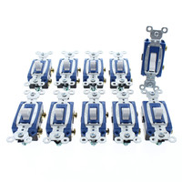 10 Pass & Seymour White Commercial HARD USE Single Pole ON/OFF Quiet Toggle Wall Light Switches 15A 120/277V CSB15AC1-W