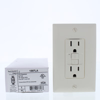 Pass & Seymour Light Almond Self-Testing GFCI Receptacle Outlet 5-15 15A 1597LA