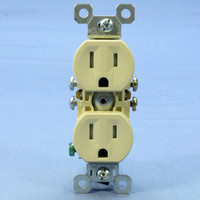 Pass & Seymour 3232TR-I Ivory Tamper Resistant Receptacle Outlet 15A 125V NEMA 5-15R Bulk