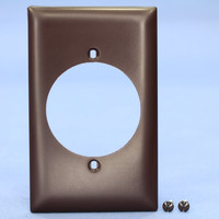 P&S Trademaster Brown 2.156" Opening Power Outlet 1-Gang Nylon Wallplate TP724