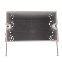 Pass and Seymour Slater Gray 1-Gang New Construction Nail-On Switch and Outlet Shallow Box with Quick/Click S1-18-R