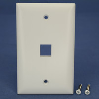 Pass & Seymour TrademasterKeystone White 1-Port DataCom Wallplate Cover KTPD1-W