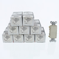 10 Pass and Seymour Light Almond 4-Way Decorator Rocker Wall Light Switches NEMA 5-15R 15A 120/277VAC TM874-LA