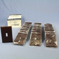 25 Pass and Seymour TP1 Trademaster Brown 1-Gang Unbreakable Toggle Switch Cover Wallplates
