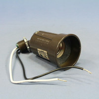 Pass & Seymour Brown Adjustable Die-Cast Outdoor Medium Base Lampholder PAR1BR