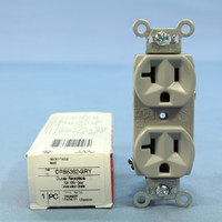 Pass and Seymour Gray Construction Grade Straight Blade Duplex Outlet Receptacle NEMA 5-15R 15A 125V CRB5362-GRY