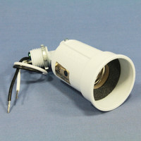 Pass & Seymour White Adjustable Die-Cast Outdoor Medium Base Lampholder PAR1W