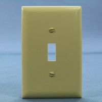 Pass & Seymour TrademasterJumbo 1-Gang Ivory Thermoplastic Unbreakable Nylon Toggle Switch Wallplate Cover TPJ1-I