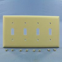 P&S TrademasterIvory 4G Toggle Switch Cover Nylon UNBREAKABLE Wallplate TP4-I