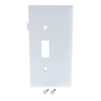 Pass and Seymour Semi-Jumbo White Sectional End Toggle Switch Unbreakable Wallplate Nylon Cover PJSE1-W