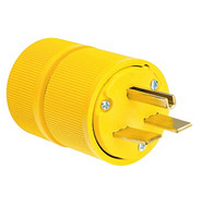 Pass & Seymour Legrand Yellow Gator Grip Commercial Grade Straight Blade Plug NEMA 6-30P 2P3W 30A 250V D0631