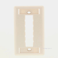 Pass and Seymour Legrand 1-Gang 3-Port Off White Network Faceplate Dual ID Window PSF3-OW