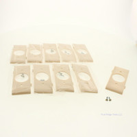 10 Pass and Seymour Ivory P-Line Smooth Plastic Sectional Center Single Receptacle Wallplate Outlet Covers PSC7-I