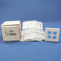 20 Pass & Seymour White Junior-Jumbo 2-Gang Outlet Cover Duplex Receptacle Wallplates SPJ82-W