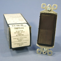 Pass & Seymour Legrand Brown Single Pole Decorator Rocker Wall Light Switch 15A 120/277V TM870