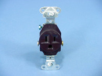 Pass & Seymour 5251 Brown Specification Grade Receptacle Single Outlet 15A