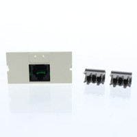 Pass and Seymour Activate Light Almond Voice Grade USOC Quickport 6-Wire Phone Jack Telephone 2A112-U