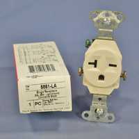 Pass and Seymour 5851 Light Almond Commercial Single Outlet Receptacle NEMA 6-20R 20A 250V