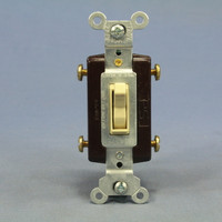 New Pass and Seymour Ivory 4-WAY COMMERCIAL Toggle Wall Light Switch 15A 664-IG