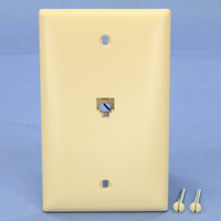Pass & Seymour TPTE1-I Trademaster Ivory Flush Mount RJ11 Modular 4-Wire Telephone Jack 1-Gang Wallplate Type 625B4
