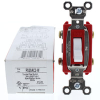 Pass and Seymour White Extra Heavy Duty INDUSTRIAL Grade Toggle Wall Light Switch DOUBLE POLE 20A 120/277V AC PS20AC2-W