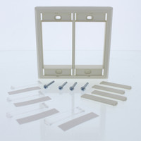 Pass and Seymour Light Almond Activate Double Gang High Profile Faceplate Wallplate Data Cover AC-HDFP