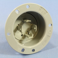 Pass and Seymour L1430-FI Gray Twist Turnlock Flanged Inlet NEMA L14-30R 30A 125/250V