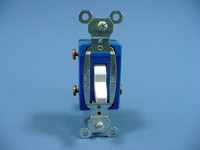 Pass & Seymour White COMMERCIAL Toggle Light Switch 3-Way 15A No Box CS315-W