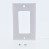 Pass and Seymour White STANDARD 1-Gang Decorator GFI GFCI Cover Thermoset Plastic Wallplate SP26-W