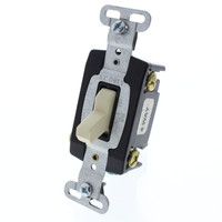 Pass & Seymour Ivory Commercial HARD USE 4-Way Quiet Toggle Wall Light Switch 15A 120/277V Bulk CSB15AC4-I
