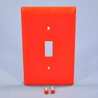 Pass & Seymour TP1-RED Red Large 1-Gang Unbreakable Toggle Switch Nylon Cover Wallplate