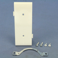 Pass and Seymour Semi-Jumbo White Sectional Center Blank Middle Unbreakable Wallplate Nylon Cover Strap Mount PJSC14-W