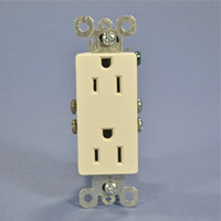 Pass & Seymour Light Almond Decorator Receptacle Outlet 15A 885-LA Bulk