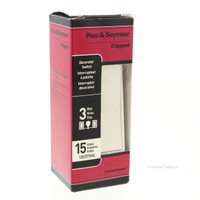 Pass & Seymour TrademasterLight Almond Decorator 3-Way Rocker Wall Light Switch 15A 120/277VAC TM873-LACC10