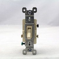 Pass & Seymour Light Almond RESIDENTIAL Toggle Wall Light Switch 3-Way 15A Bulk 663-LAG