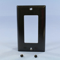 Pass and Seymour Black STANDARD 1-Gang Decorator GFI GFCI Cover Thermoset Plastic Wallplate SP26-BK