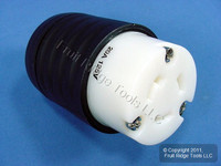 Pass & Seymour L520-C White Locking Connector NEMA L5-20R L5-20 Twist Lock Turnlok 20A 125V