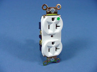 Pass and Seymour 8300-HW White Hospital Grade Receptacles SLIM Duplex Outlet 20A