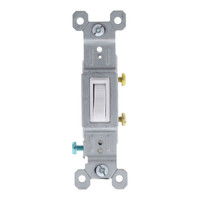 Pass and Seymour 660-WG White Residential Toggle Wall Light Switch 15A 120V Bulk