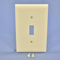 P&S Light Almond Large UNBREAKABLE Toggle Switch Nylon Cover Wallplate TP1-LA