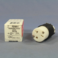 Pass & Seymour 5469-X White Extra Heavy Duty Industrial Grade Straight Blade Plug Connector NEMA 6-20R 20A 250V