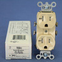 Pass & Seymour Ivory Straight Blade TAMPER RESISTANT Duplex Outlet Receptacle NEMA 5-20R 20A 125V TR20-I