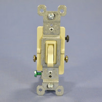 Pass & Seymour 663-IG Ivory Residential Toggle Wall Light Switch 3-Way 15A Bulk