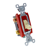 Pass & Seymour Ivory Commercial HARD USE 3-Way Quiet Toggle Wall Light Switch 20A 120/277V Bulk CSB20AC3-I