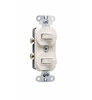 Pass & Seymour Light Almond Double Toggle Wall Light Duplex Switch 20A 120/277VAC 690-LAG