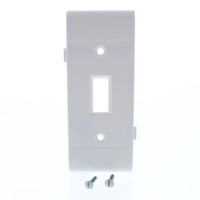 Pass and Seymour White P-Line Smooth Plastic Sectional Center Toggle Switch Wallplate Cover PSC1-W