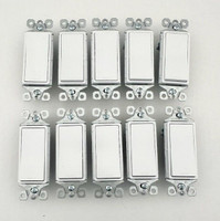 10-Pack Pass & Seymour Trademaster White Decorator 3-Way Rocker Wall Light Switches 15A 120/277VAC TM873-W