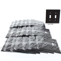20 P&S TrademasterBrown 2-Gang Toggle Switch UNBREAKABLE Wallplate Covers TP2