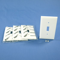 4 Pass & Seymour White Large 1G UNBREAKABLE Switch Cover Nylon Wallplates TP1-W